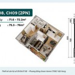 Bán chung cư 72m2, 2 ngủ, 2 vs tại  DA Phương Đông Green Home - Đường Phạm Văn Đáng - Long Biên