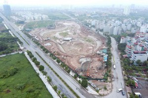 Hình ảnh công viên, hồ điều hòa gần 7 ha ở quận Long Biên sắp hoàn thành