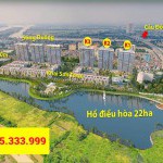 Bán 77,51m2 căn 2 ngủ 2 vs, tầng 6, tòa K1 chung cư Khai Sơn City. Ban công hướng ĐN view hồ